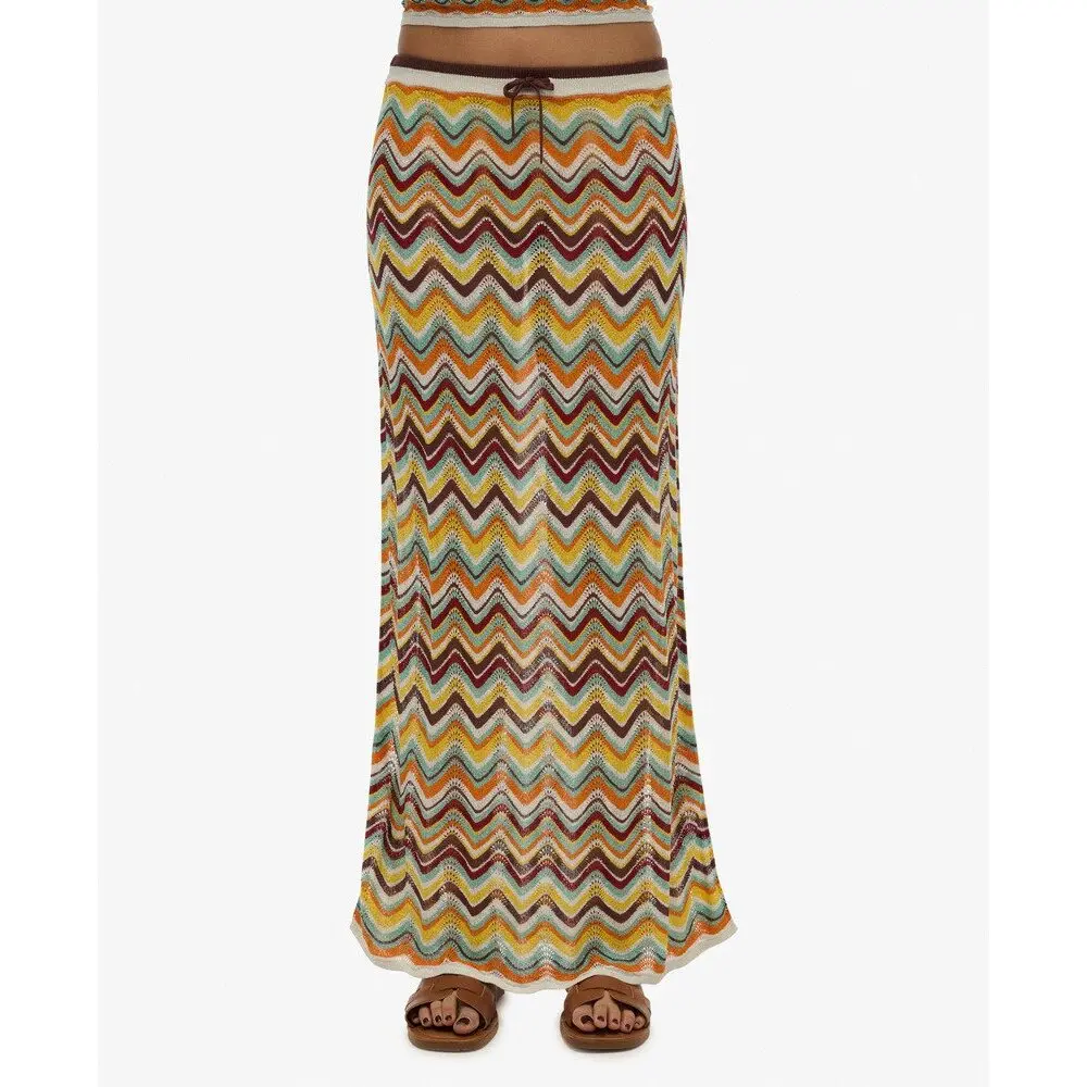 Jupe longue en maille zigzag femme Superdry