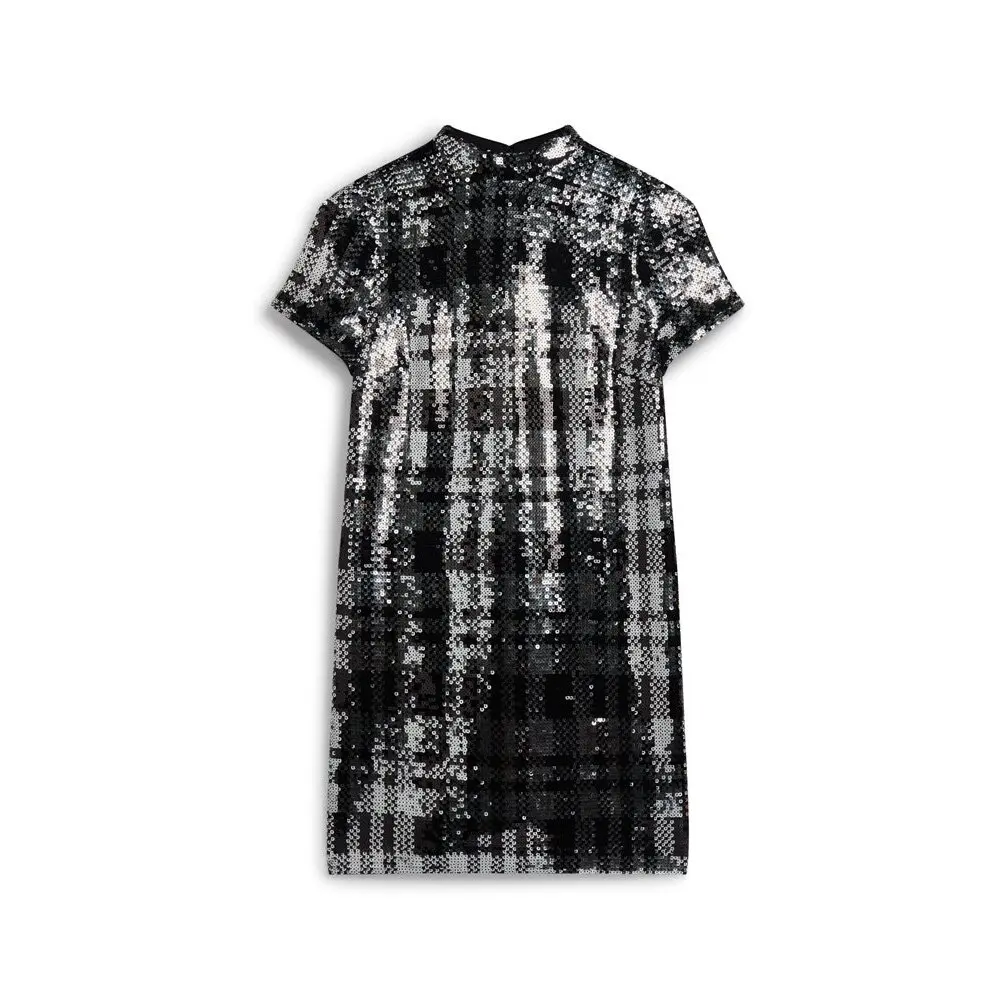 Robe t shirt à sequins et col montant femme Superdry