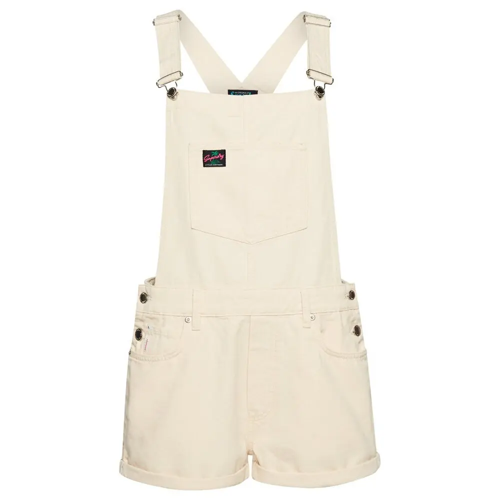Salopette courte en toile de coton bio femme Superdry Vintage