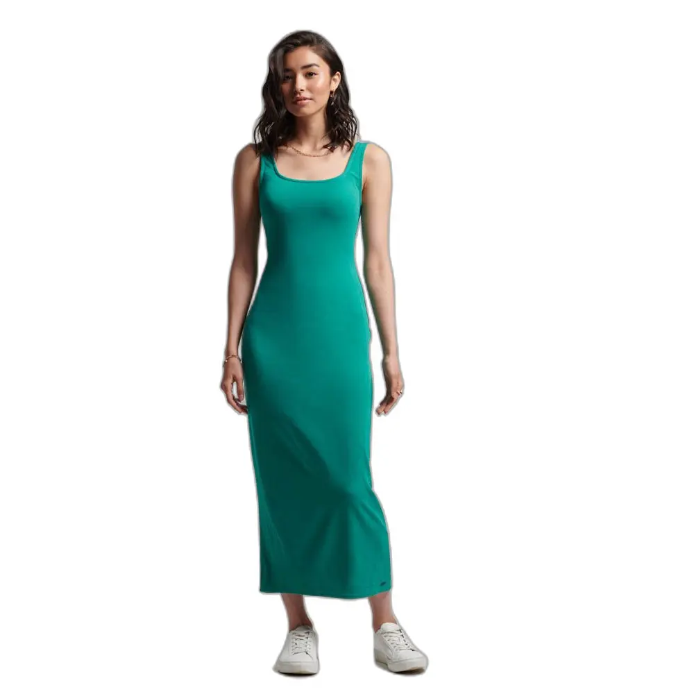 Robe mi longue en jersey à col carré femme Superdry