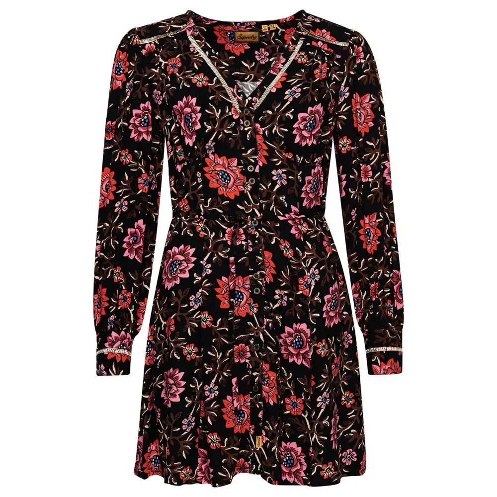 Robe courte Superdry Robe courte à col en V imprimé floral EU - vue 9