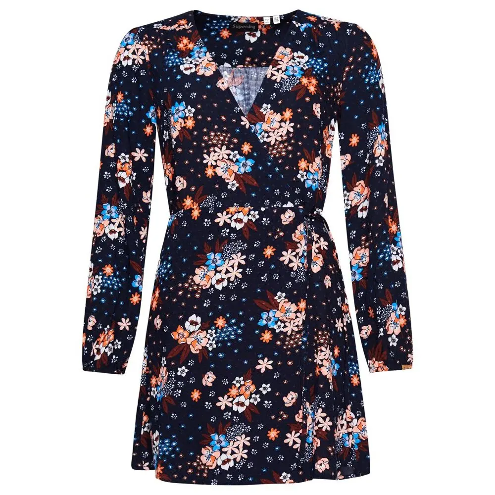 Robe courte portefeuille imprimée femme Superdry