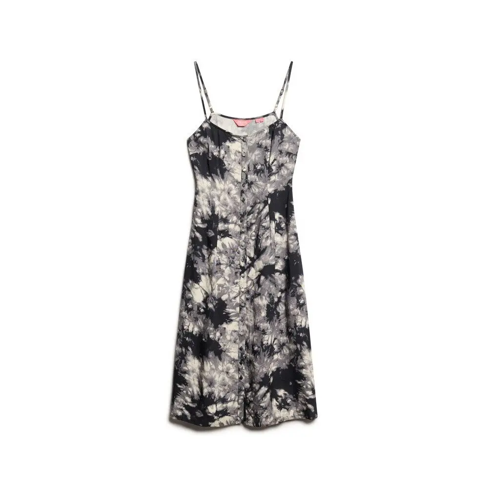 Robe caraco mi longue boutonnée imprimée femme Superdry