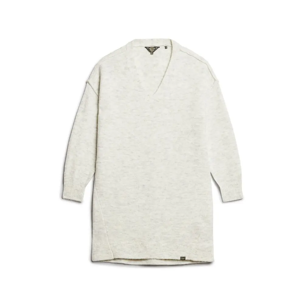 Robe pull en maille à col en V femme Superdry
