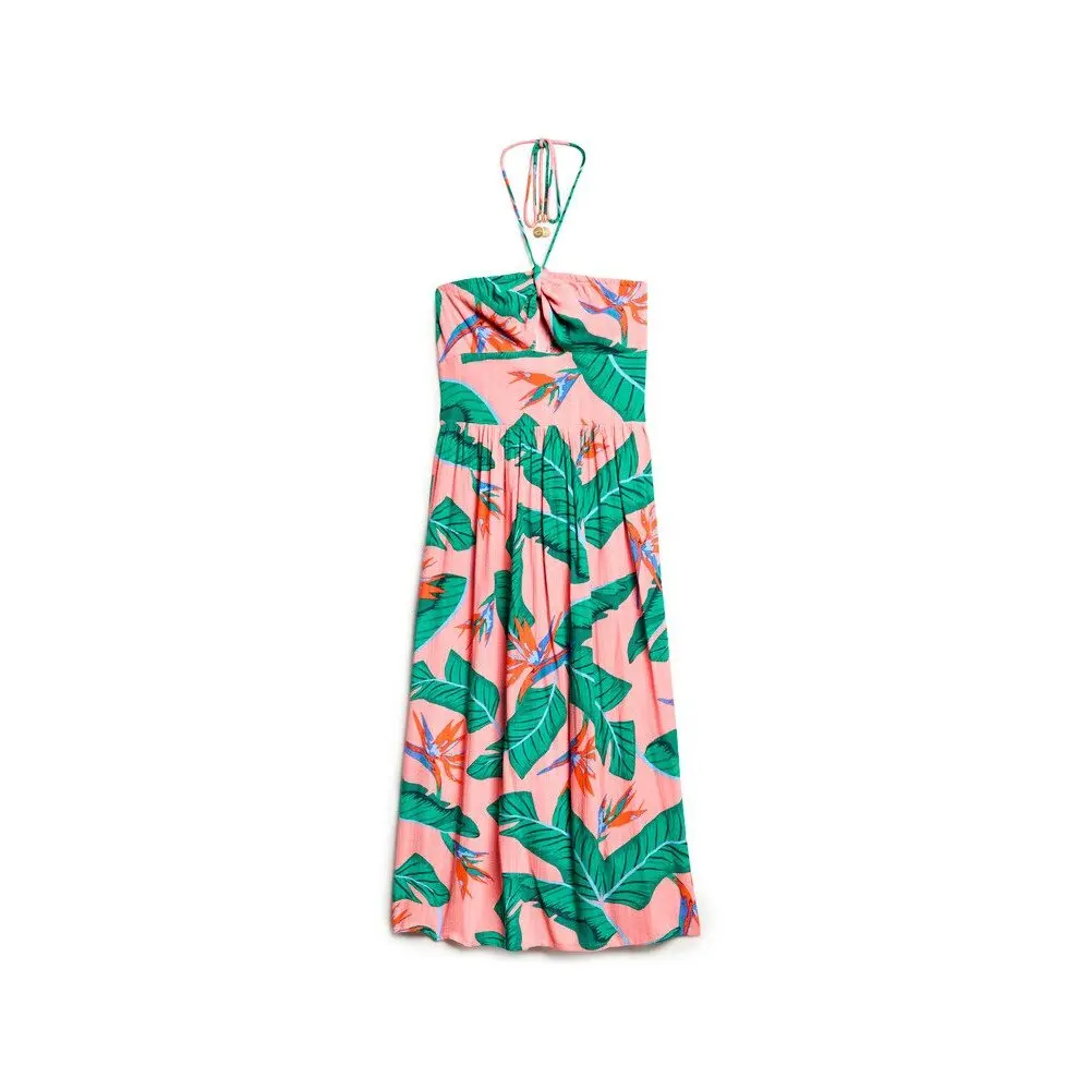 Robe mi longue ajourée femme Superdry