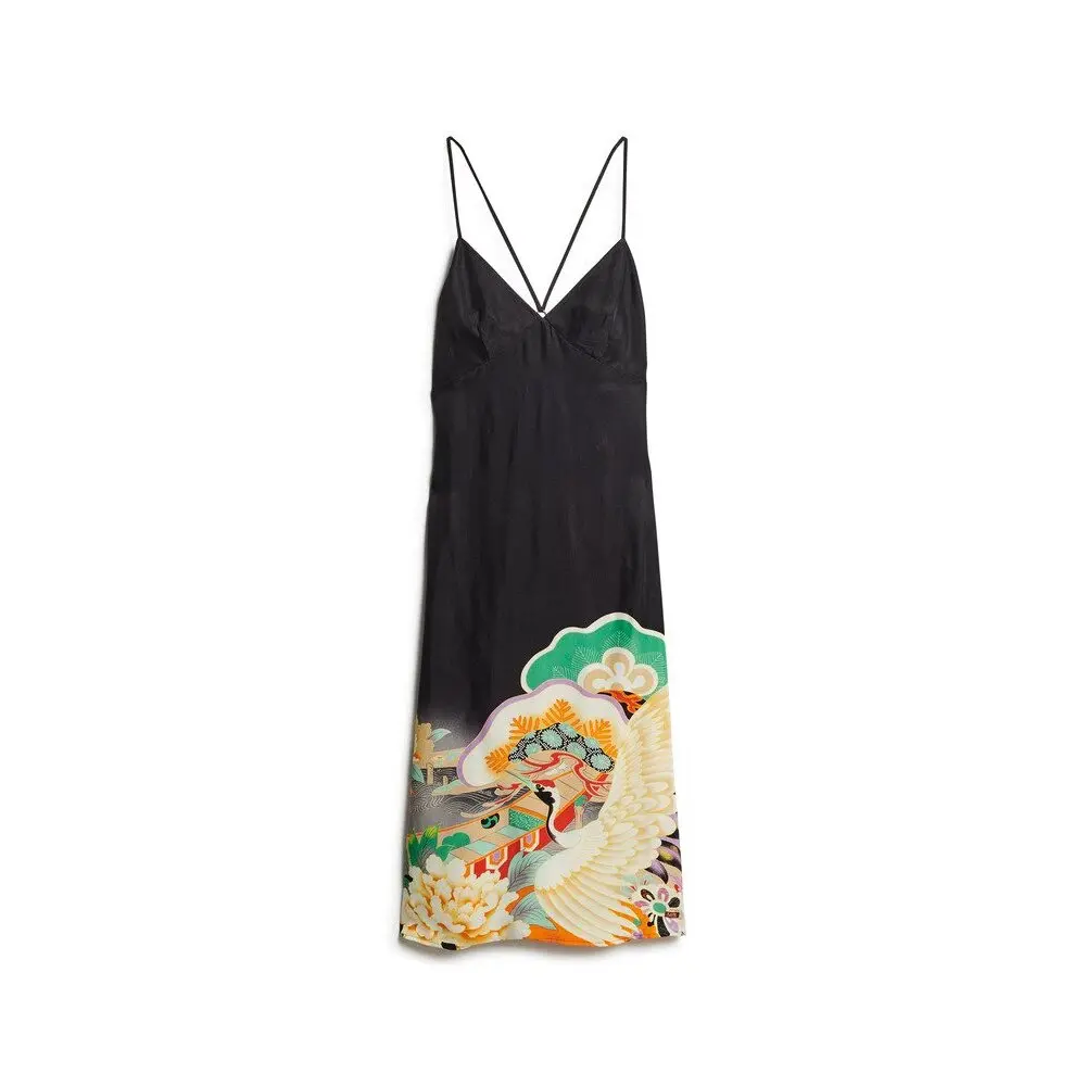 Robe caraco mi longue imprimée à enfiler femme Superdry