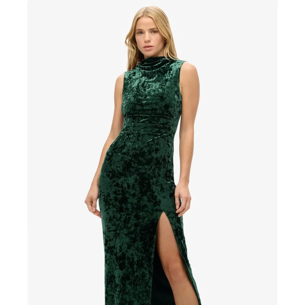 Robe longue en velours femme Superdry