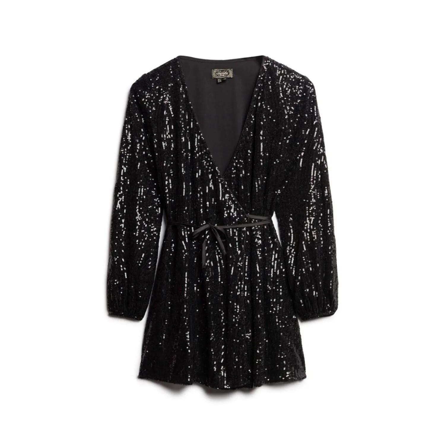 Mini robe portefeuille à sequins femme Superdry