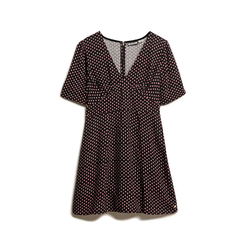 Robe courte fluide imprimée femme Superdry