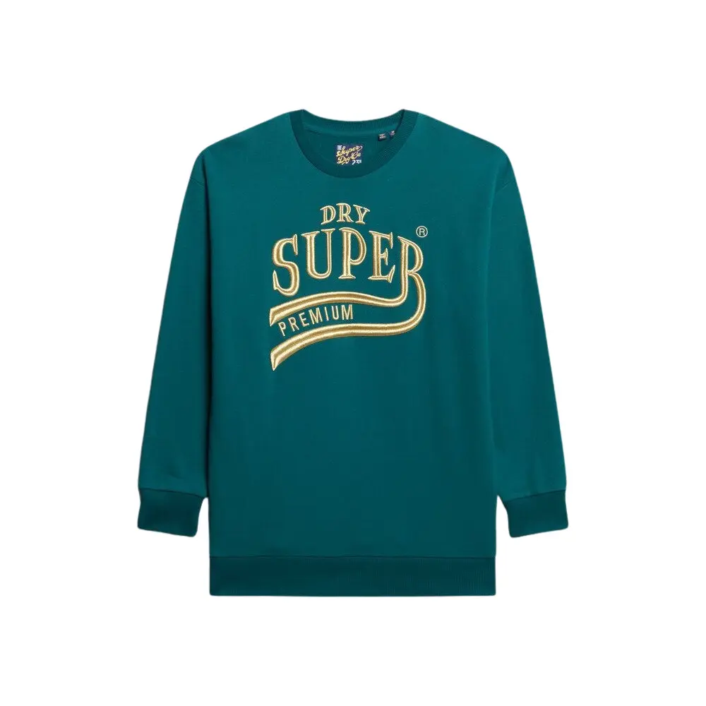 Robe sweat à logo métallisé femme Superdry Luxe