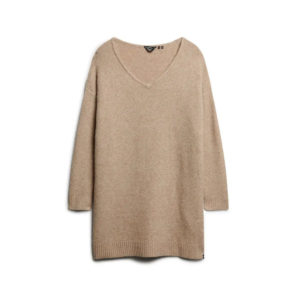Robe pull col V oversize femme Superdry
