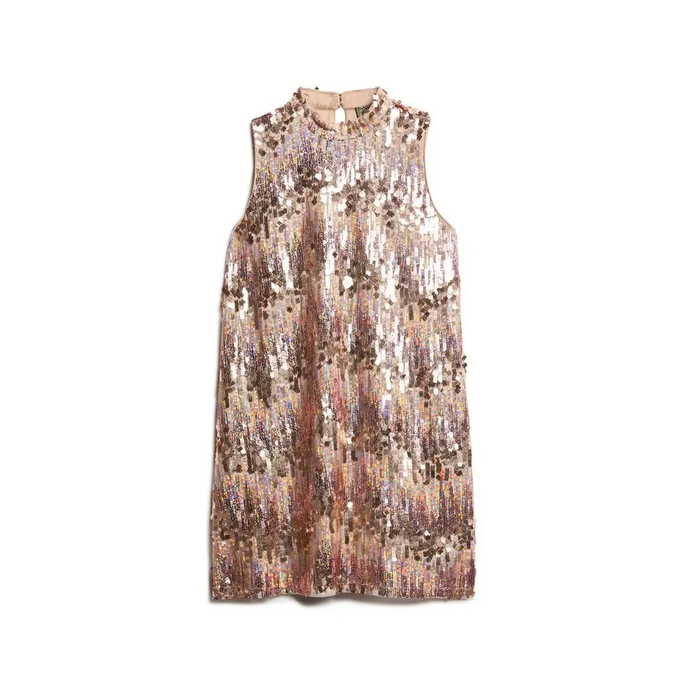 Robe courte à sequins sans manches femme Superdry A Line