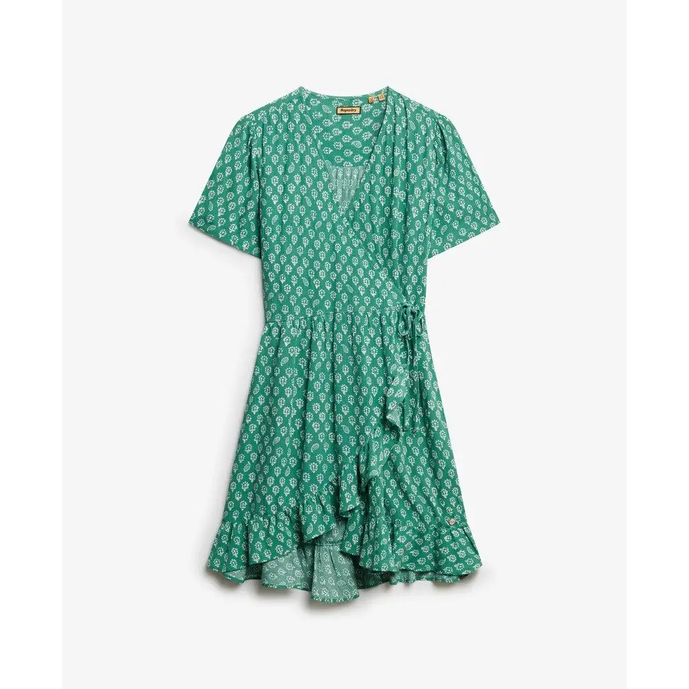 Robe portefeuille courte imprimée femme Superdry
