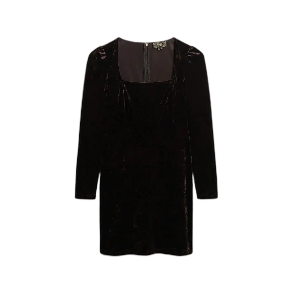 Robe courte en velours à encolure carrée femme Superdry