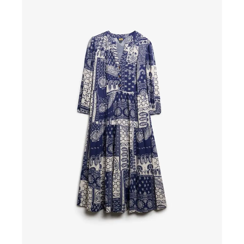 Robe mi longue à volants femme Superdry