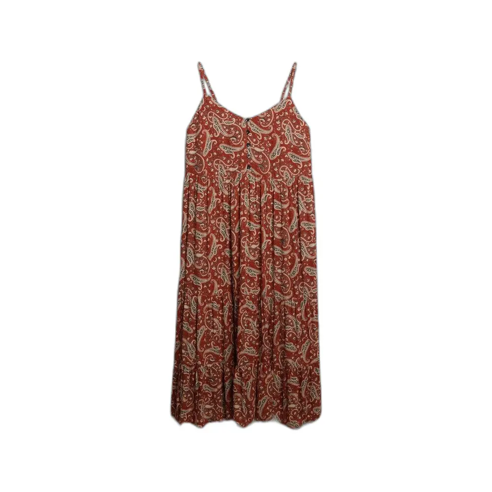 Robe mi longue semi boutonnée à volants femme Superdry