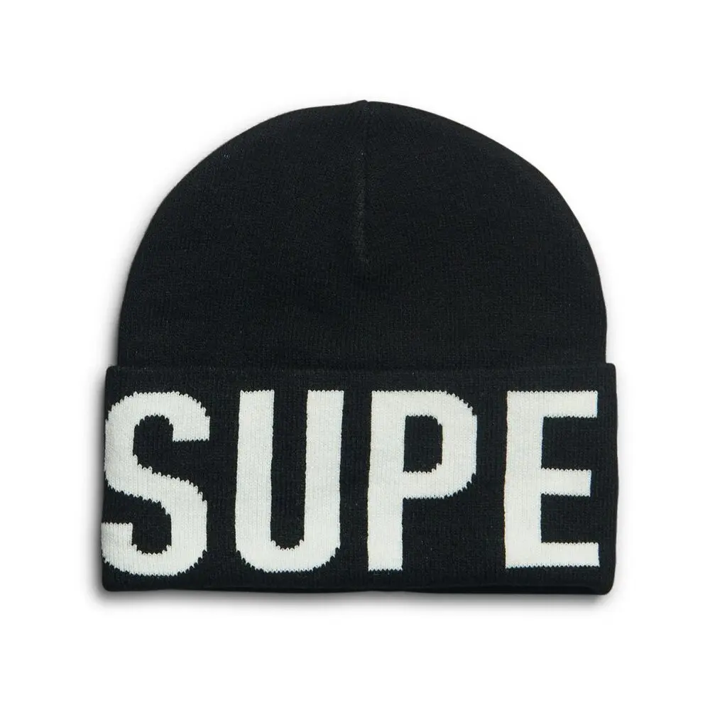 Bonnet en tricot griffé femme Superdry