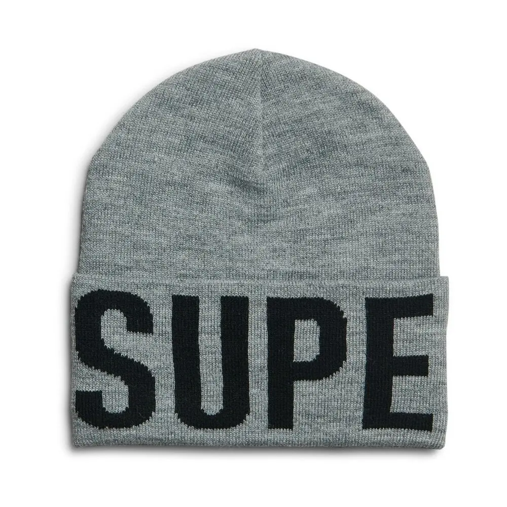 Bonnet en tricot griffé femme Superdry
