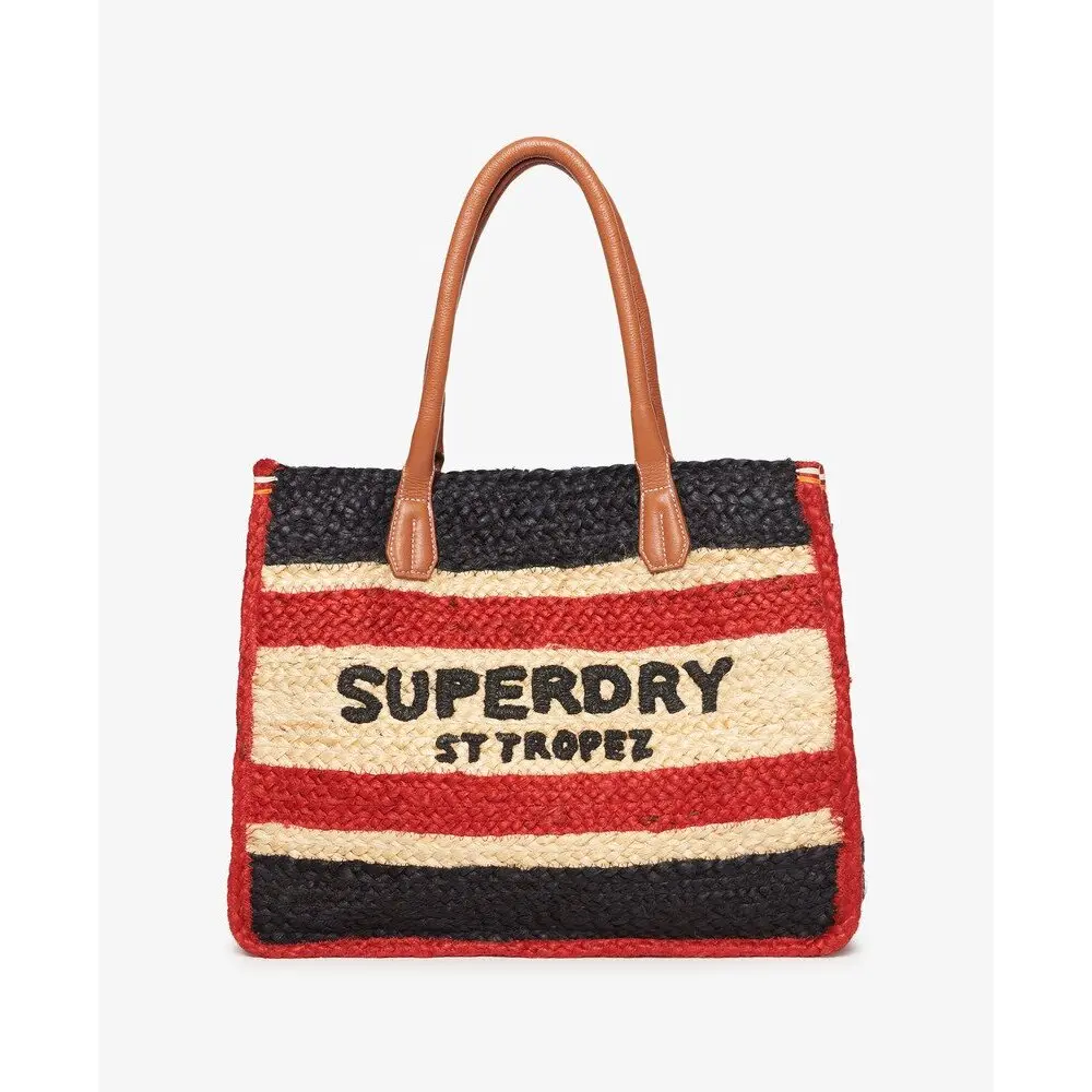 Sac cabas en raphia femme Superdry Luxe