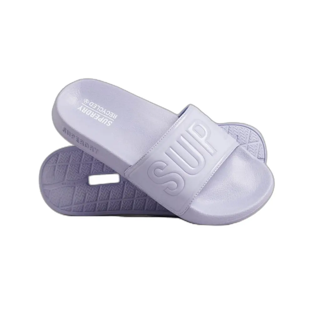 Superdry Women's Purple Vegan Pool Slippers Code Core