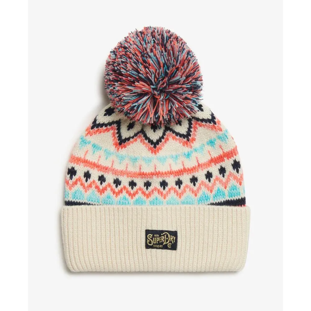 Bonnet en maille avec motif femme Superdry
