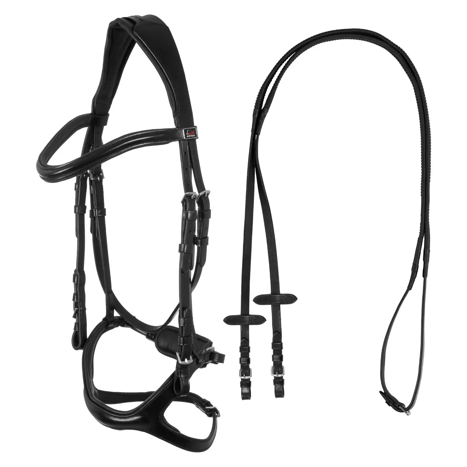 Satteltrense mit anatomischer Kombination und Nasenriemen für Pferde mit Krone Supreme