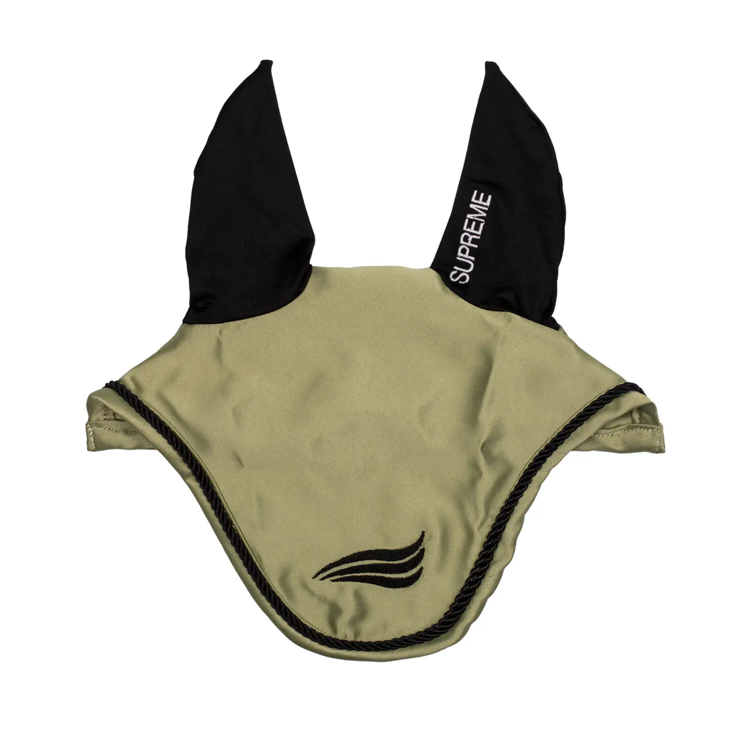 Satin fly mask for horse with elastic ears Supreme