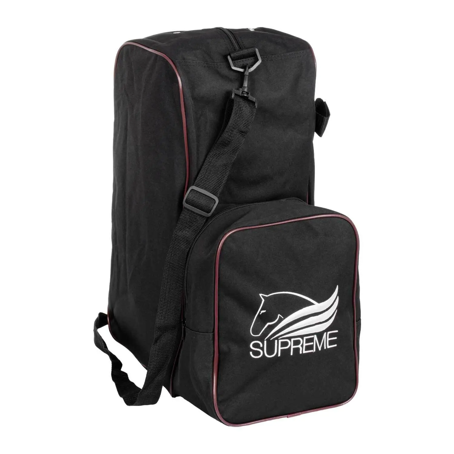 Supreme Schwarz Tasche Für Reitstiefel Und Reithelm