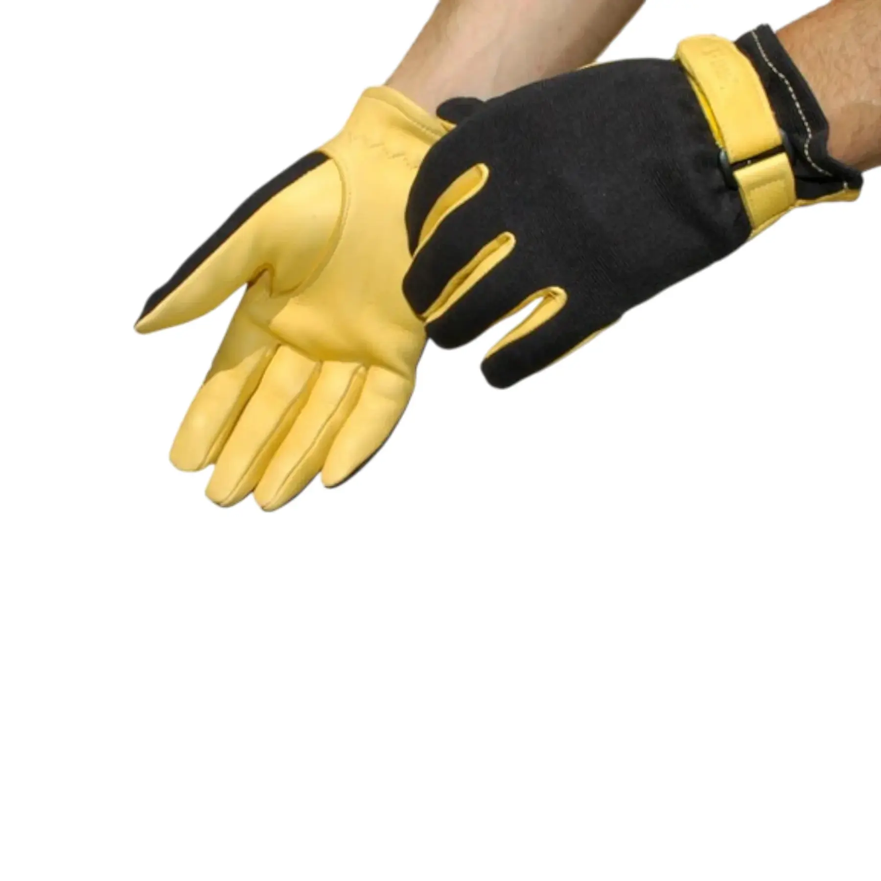 Leren en mesh handschoenen T de T