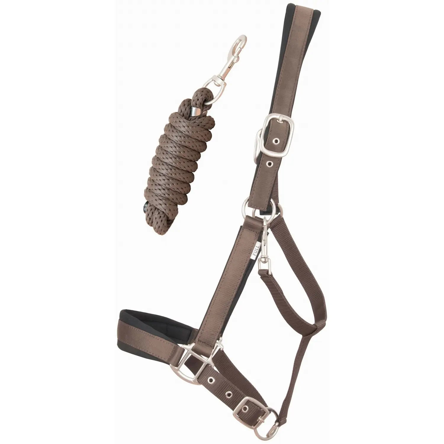 Satin horse halter lined with round lead rope T de T