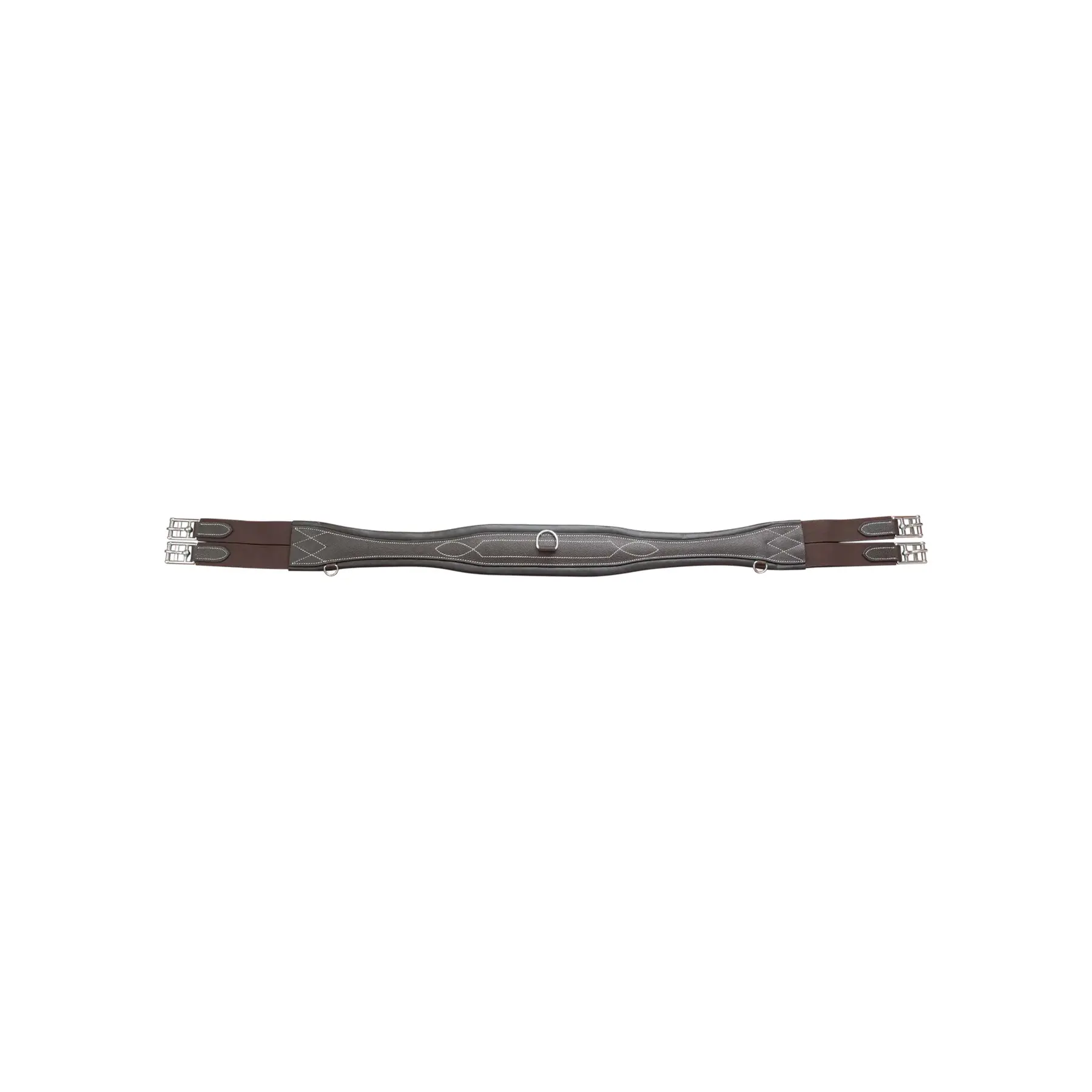 Anatomical leather grain saddle strap for horse T de T