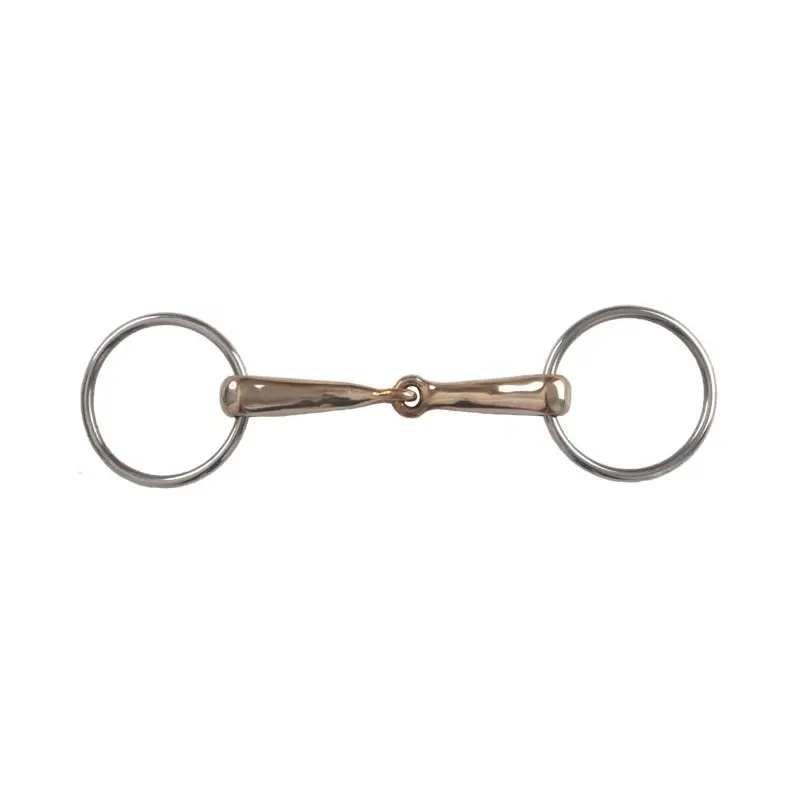 Two-ring bits for horses with copper barrels T de T