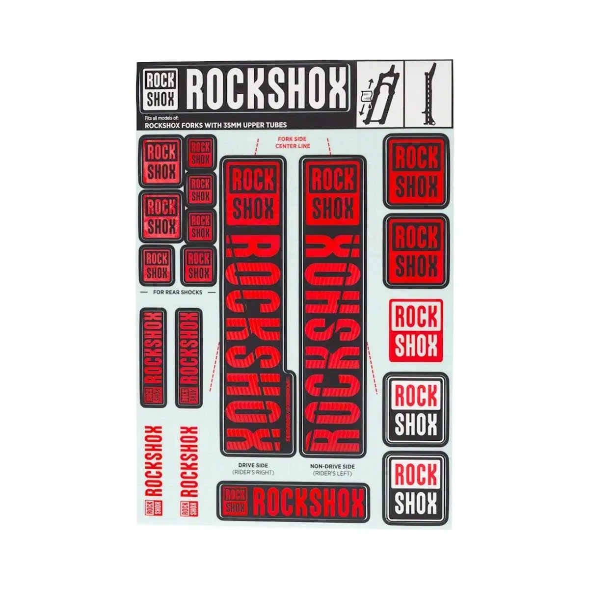 Stickers Rockshox 35mm
