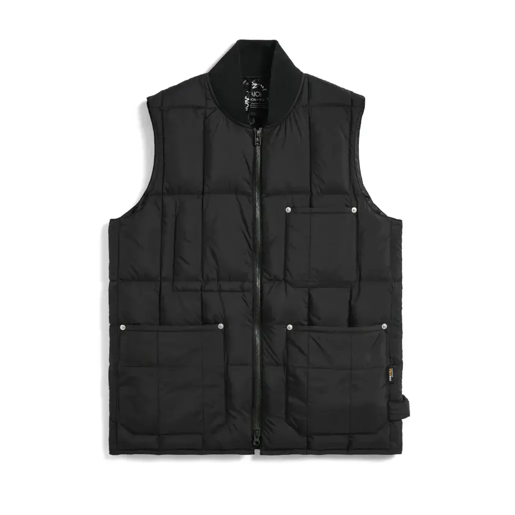 Gilet imbottito con zip e col V Taion