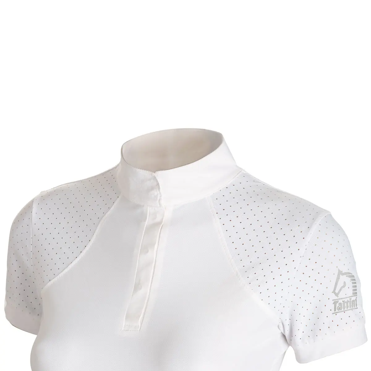 Women's riding polo with micro-perforated inserts Tattini