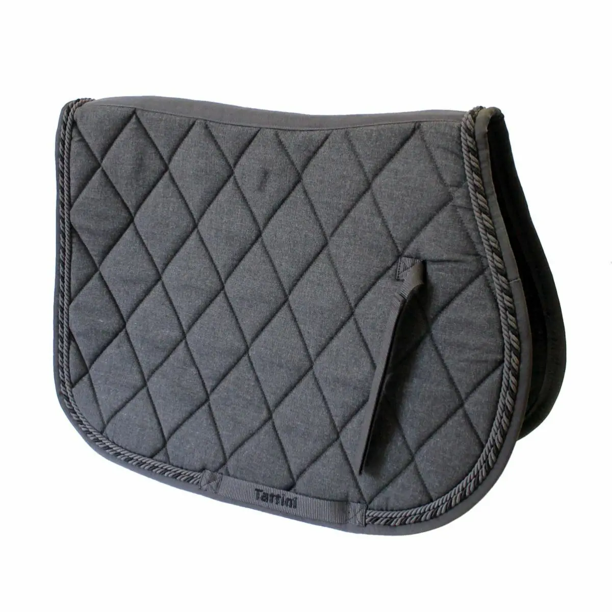Saddle pad for horse with diamond stitching and triple piping Tattini