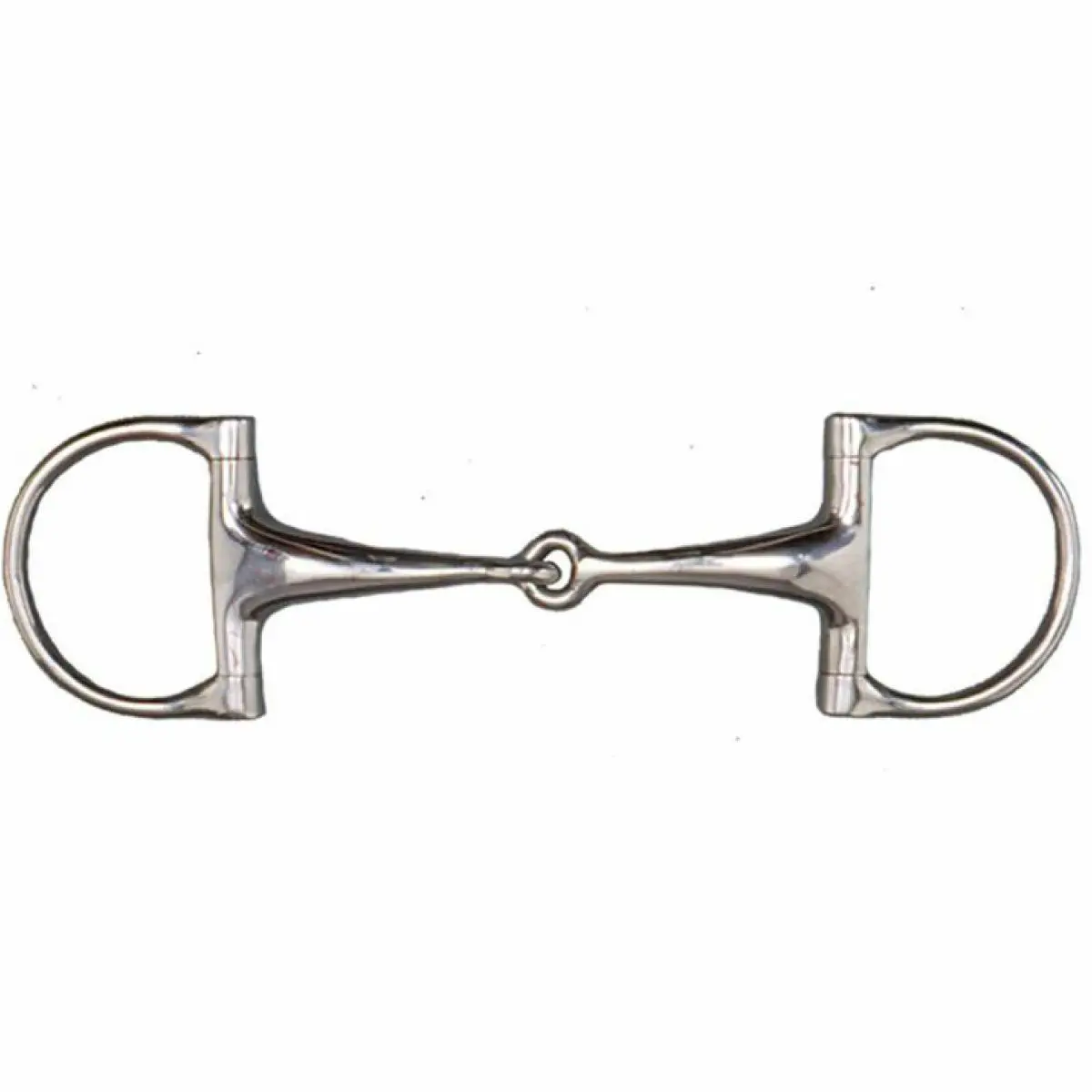 Stainless steel broken Verdun snaffle bit with large barrels Tattini