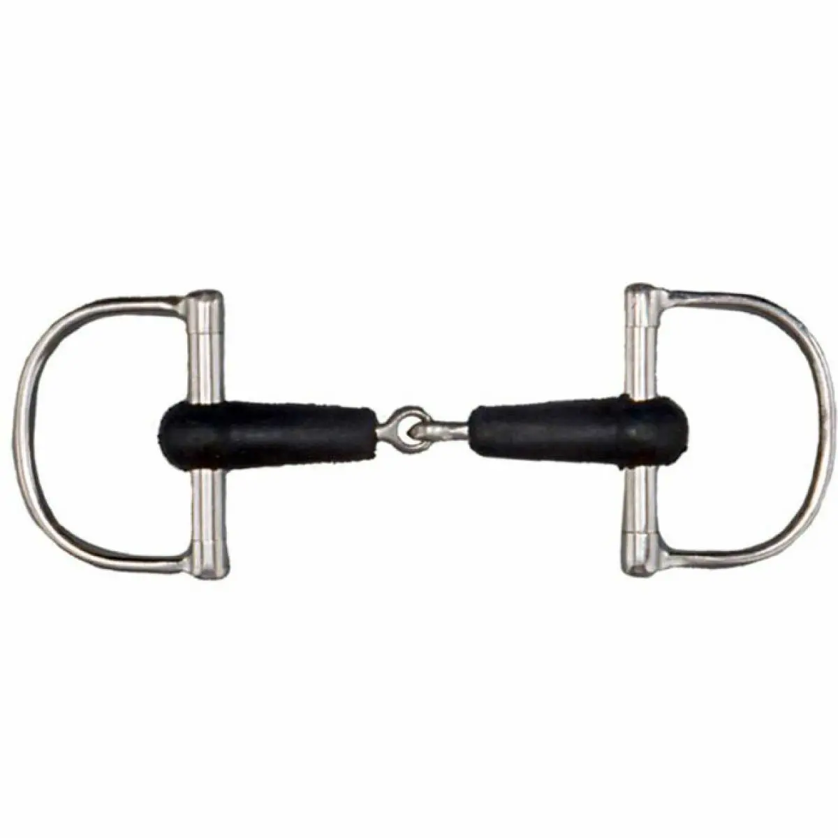 Verdun stainless steel snaffle bit with rubber barrels Tattini