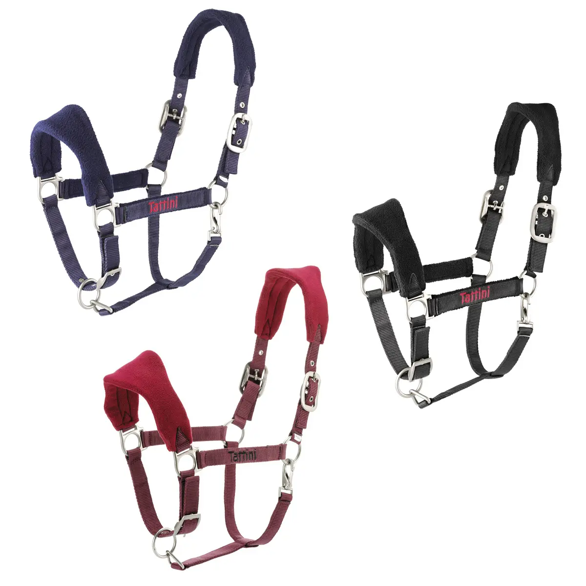 Horse halter with fleece Tattini