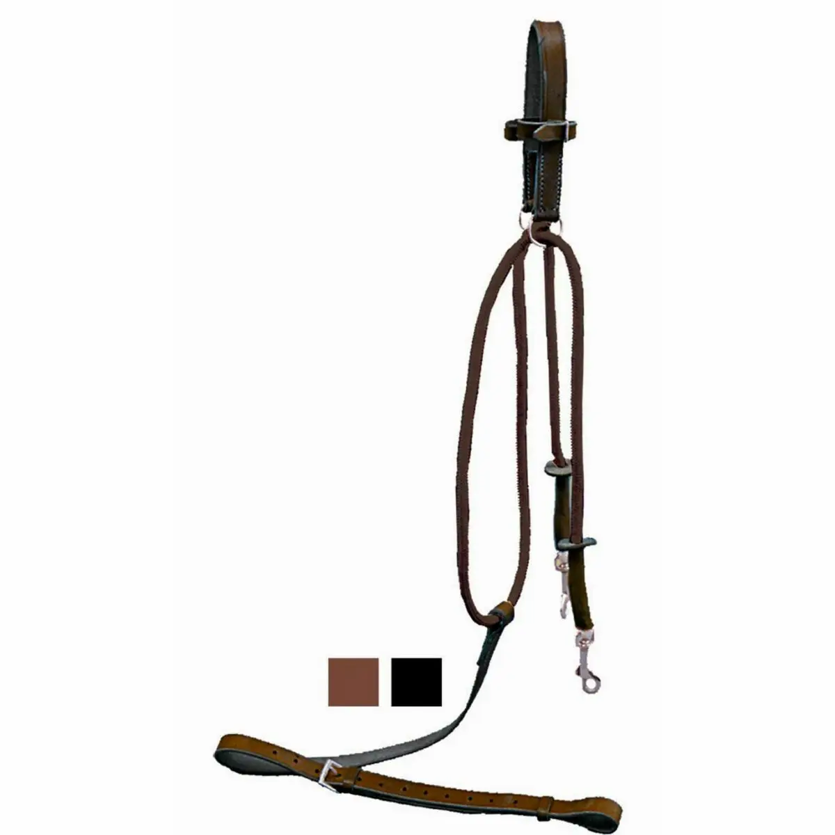Leather and nylon gogue for horses Tattini