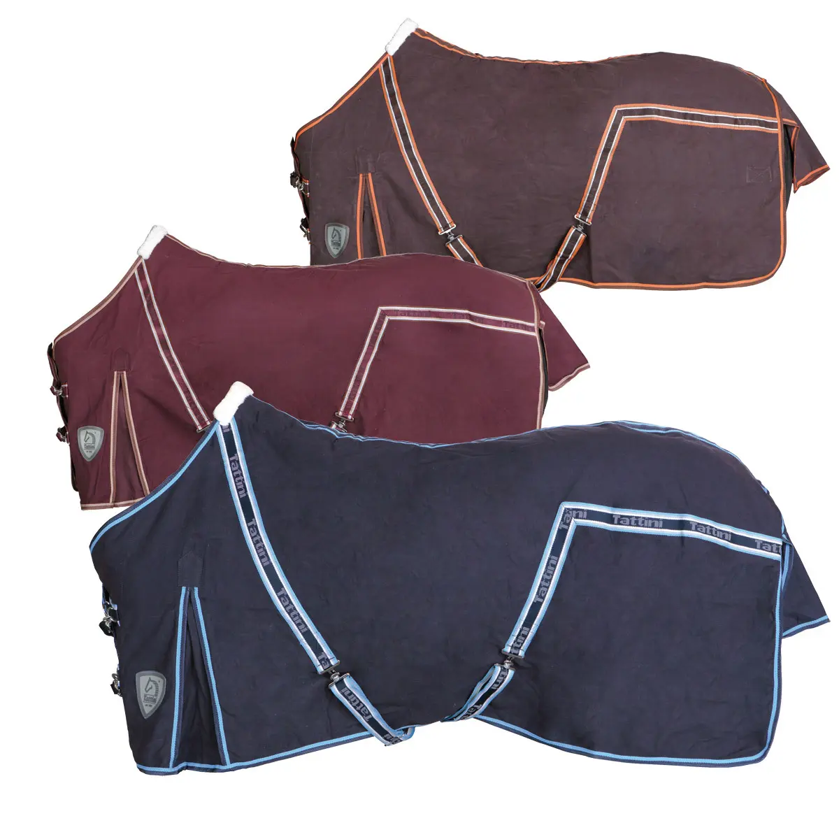 Cotton horse blanket with gussets Tattini