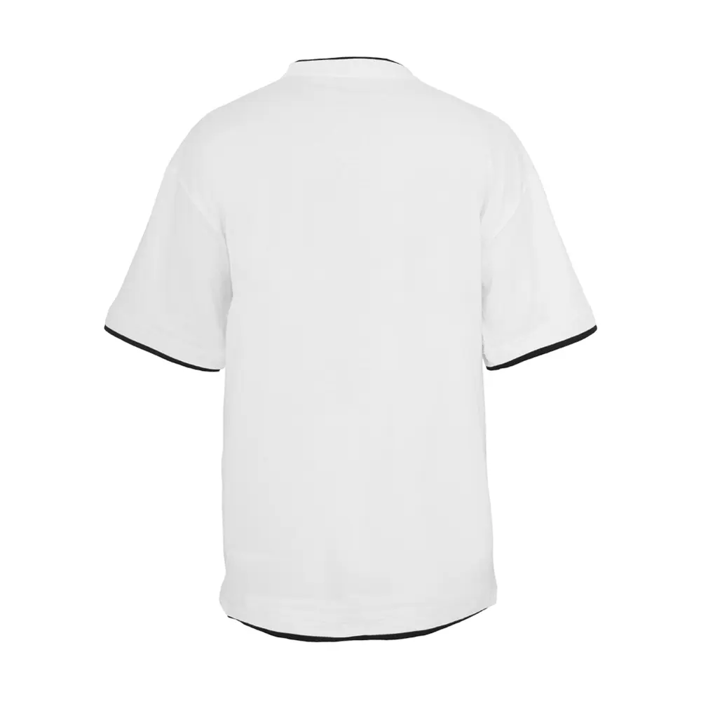 Urban Classics - Contrast Tall Heren T-shirt - 3XL - Wit/Zwart