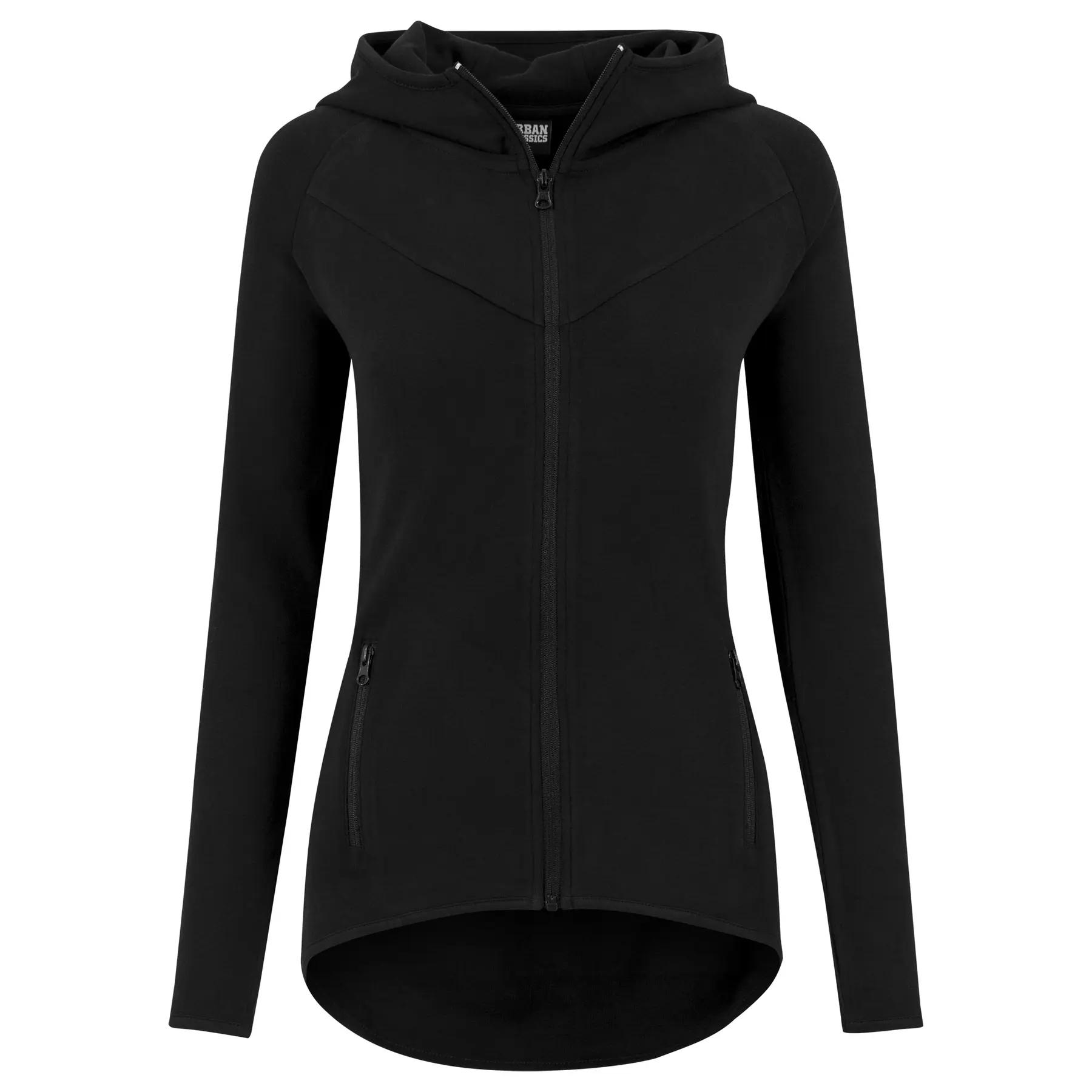 Felpa con cappuccio da donna Urban Classic athletic interlo zip