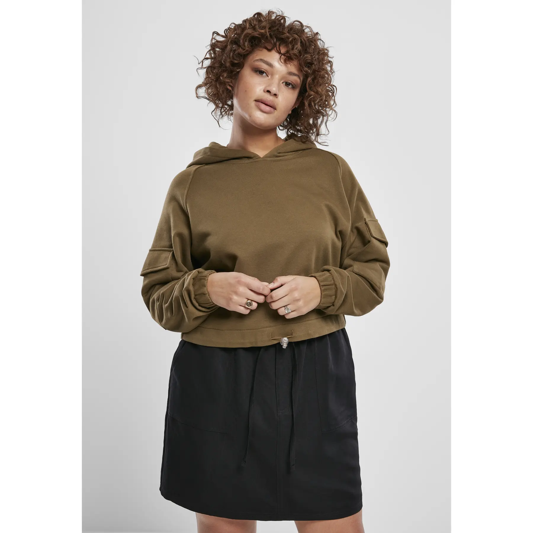 Damen-Kapuzenpulli Urban Classics Shorts worker (grandes tailles)