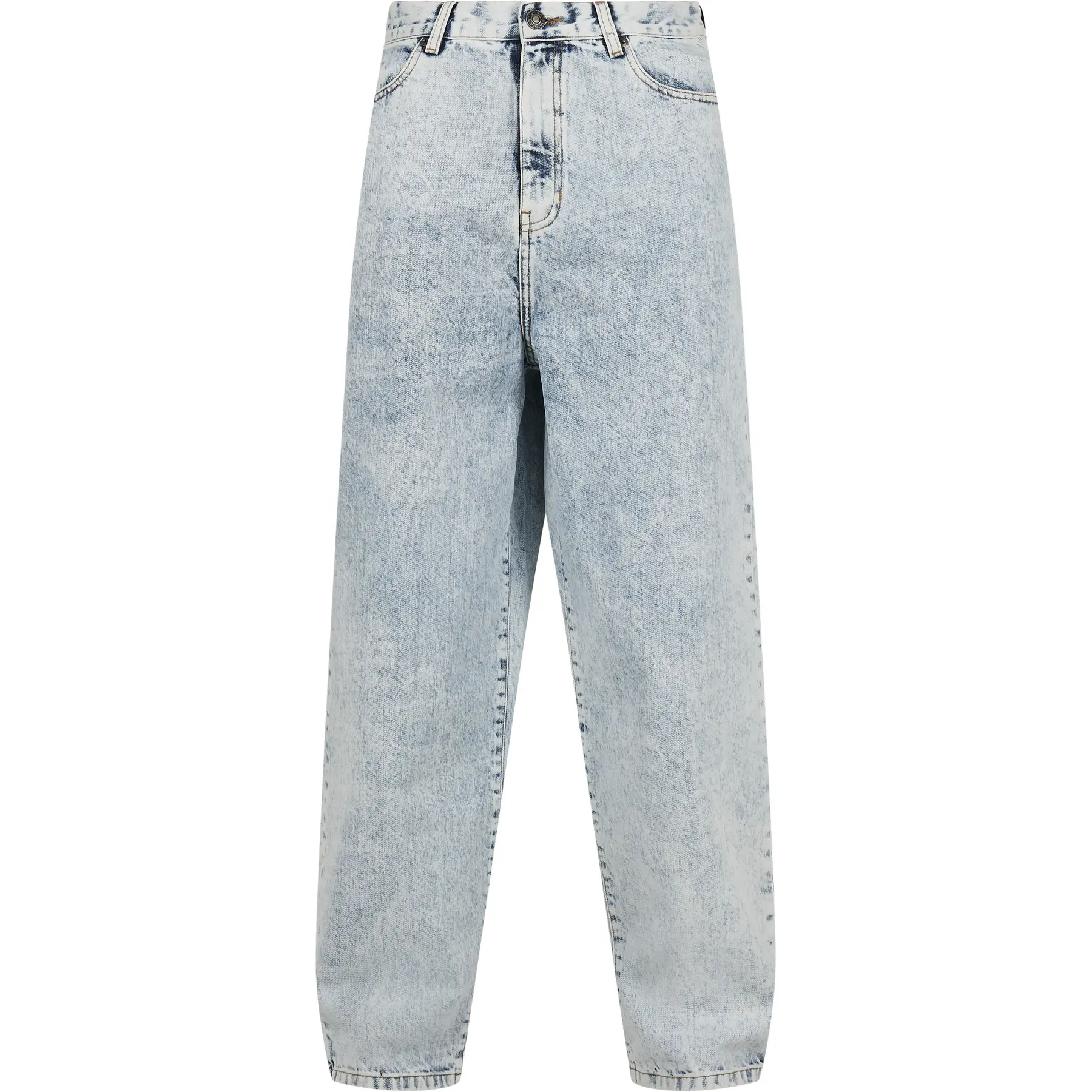 Urban Classics - 90's Broek rechte pijpen - Taille, 34 inch - Blauw/Wit
