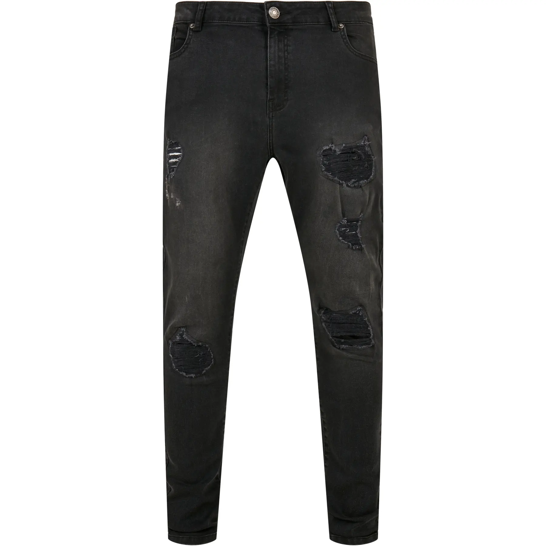Jeans slim  Heavy strappatied