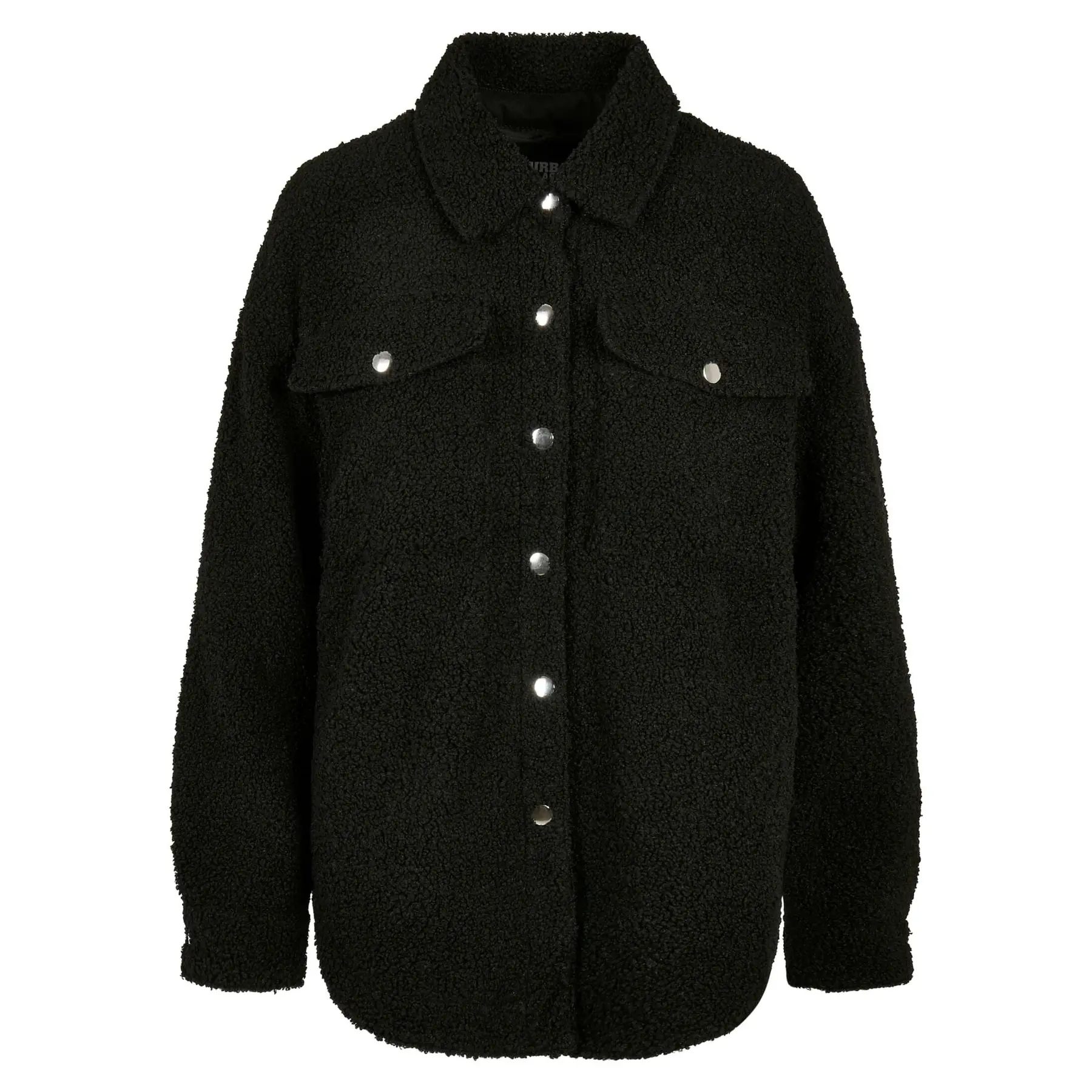 Urban Classics Donna Nero Pile Con Cappuccio Sherpa