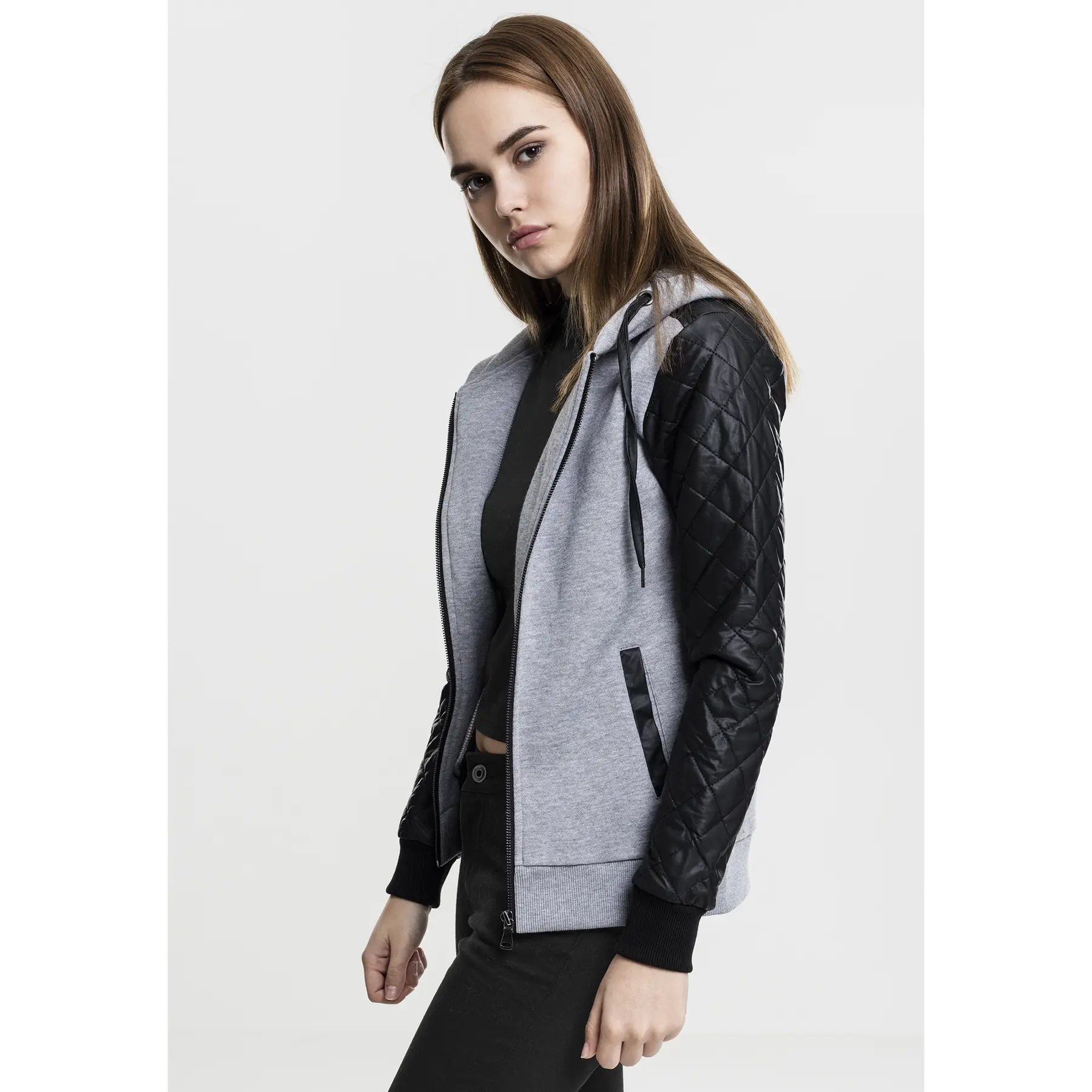 Hoodie Damen Urban Classic diamond zip