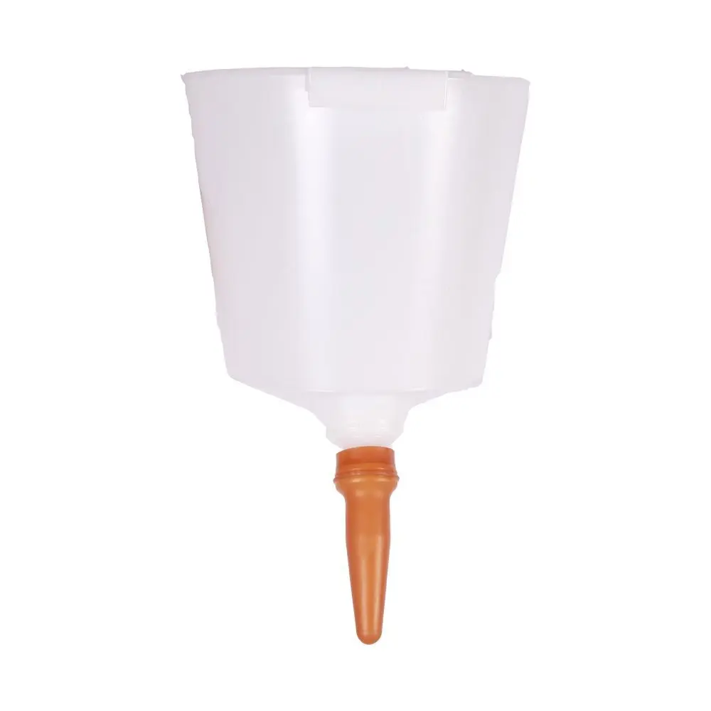 Circular plastic feeding bottle for cattle with 2 nipples Tétiblue