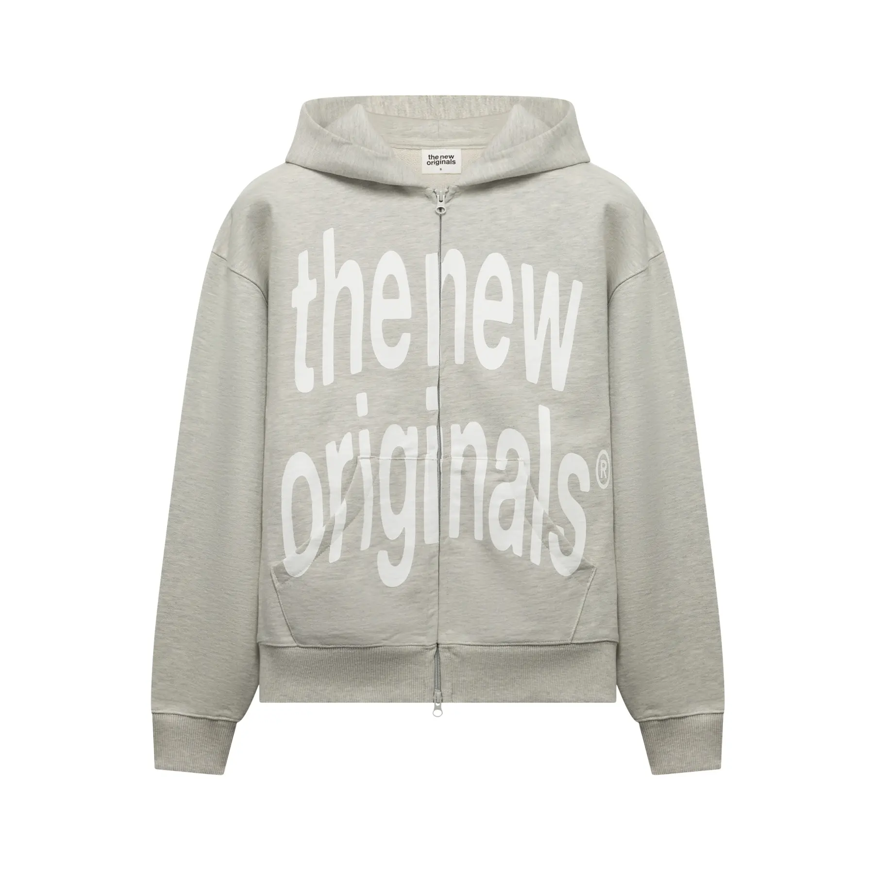 Felpa con cappuccio zip con grande logo The New Originals